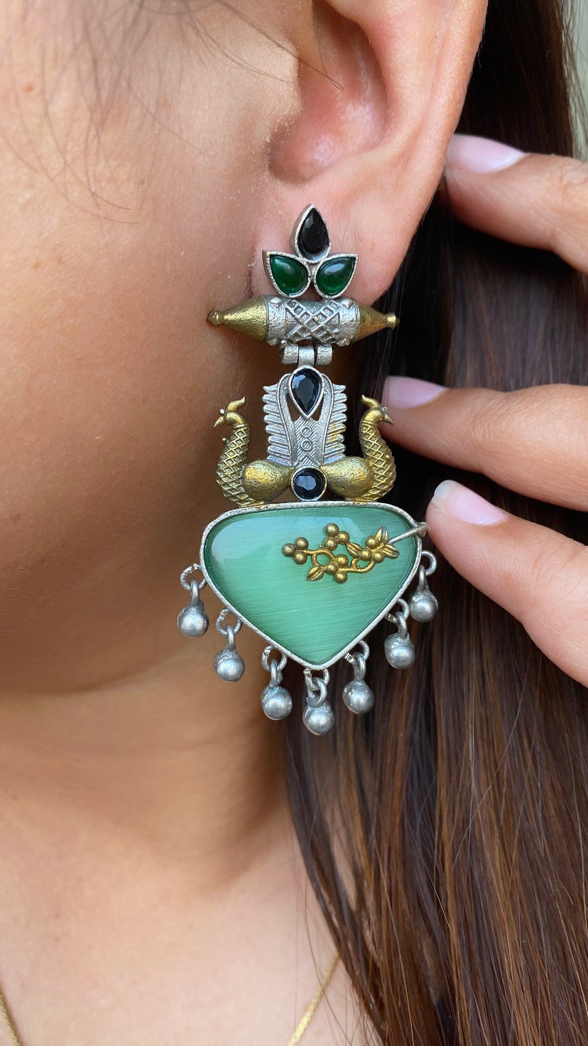 GANIKA DUAL TONE EARRINGS