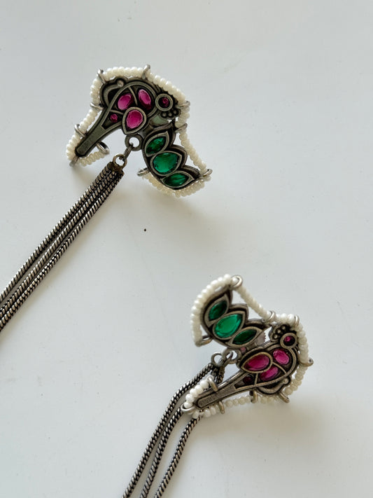 OXIDISED GHUNGHAROO KASHMIRI EARRINGS