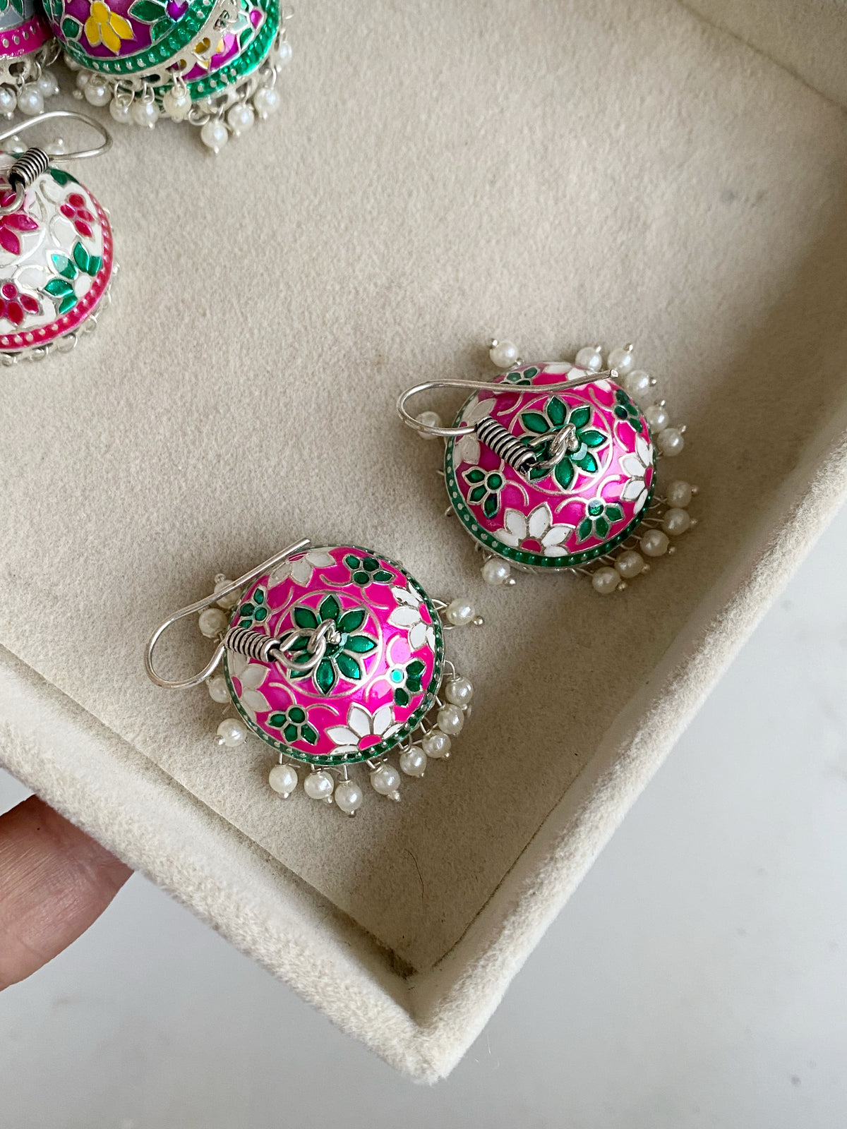 COLORFUL MEENAKARI JHUMKA