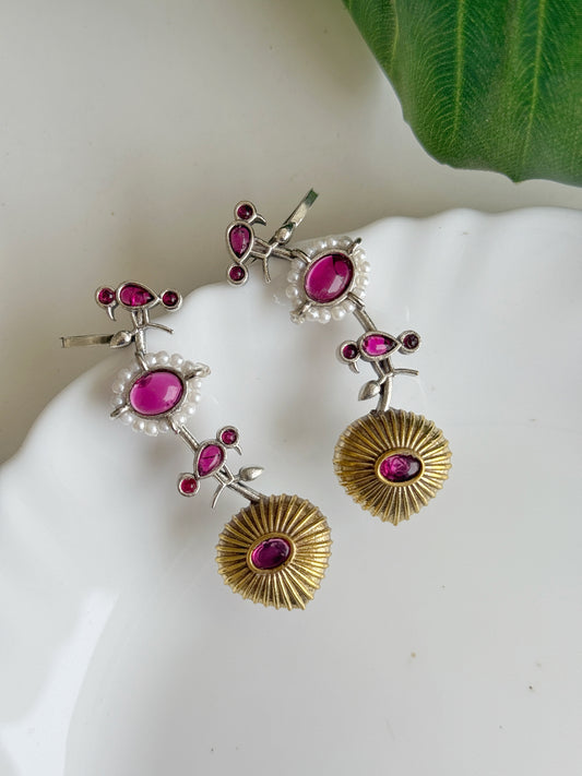 PEACOCK CUFF EARRINGS NEW