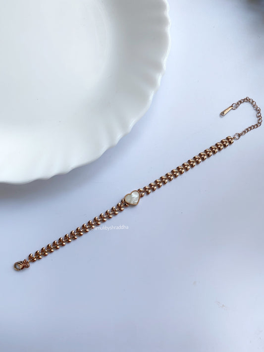 SINGLE HEART CHAIN BRACELET
