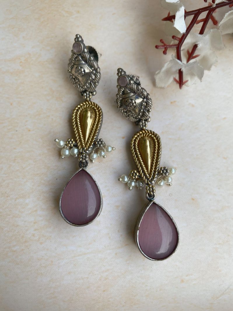 AYERA DUAL TONE EARRINGS