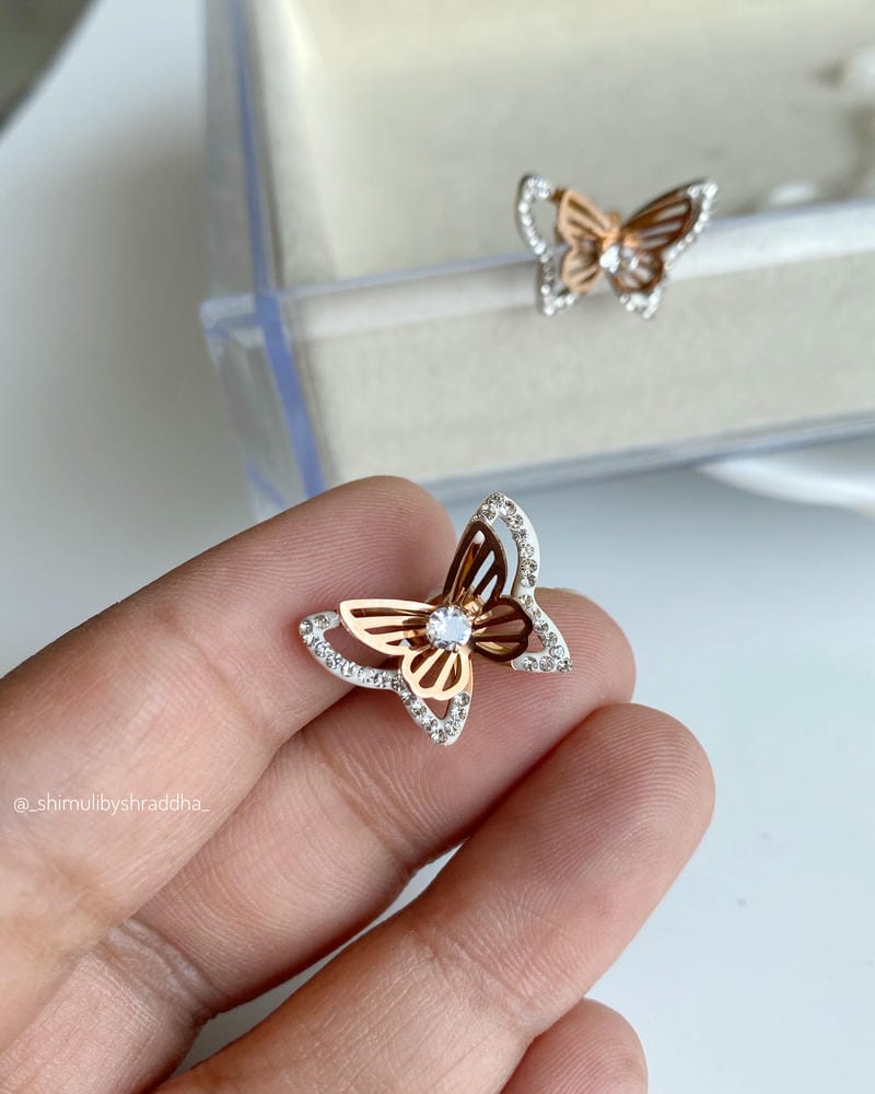 AVA BUTTERFLY STUD EARRINGS