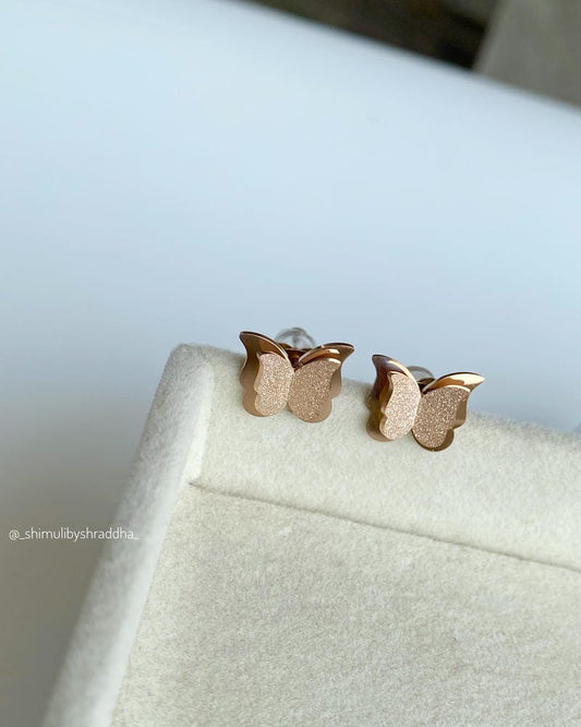 BUTTERFLY STUD EARRINGS