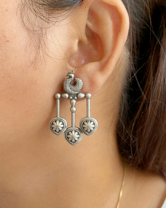 SILVERLOOKALIKE EARRINGS