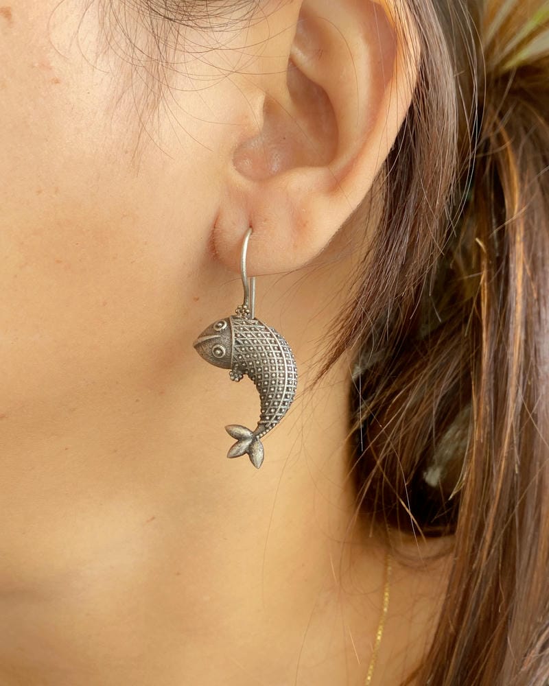 SILVERLOOKALIKE EARRINGS