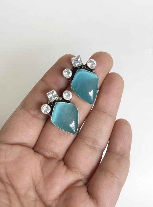GERMAN SILVER STUD EARRINGS