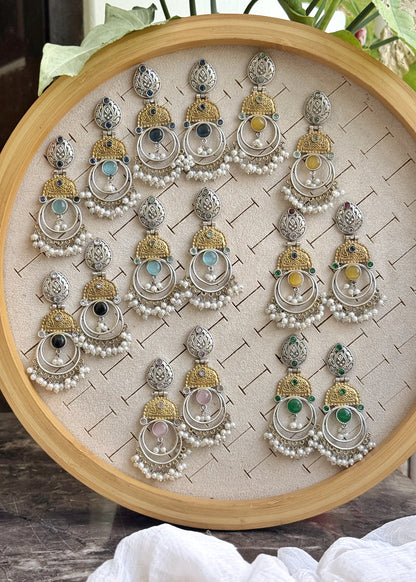 ZARA DUAL TONE EARRINGS