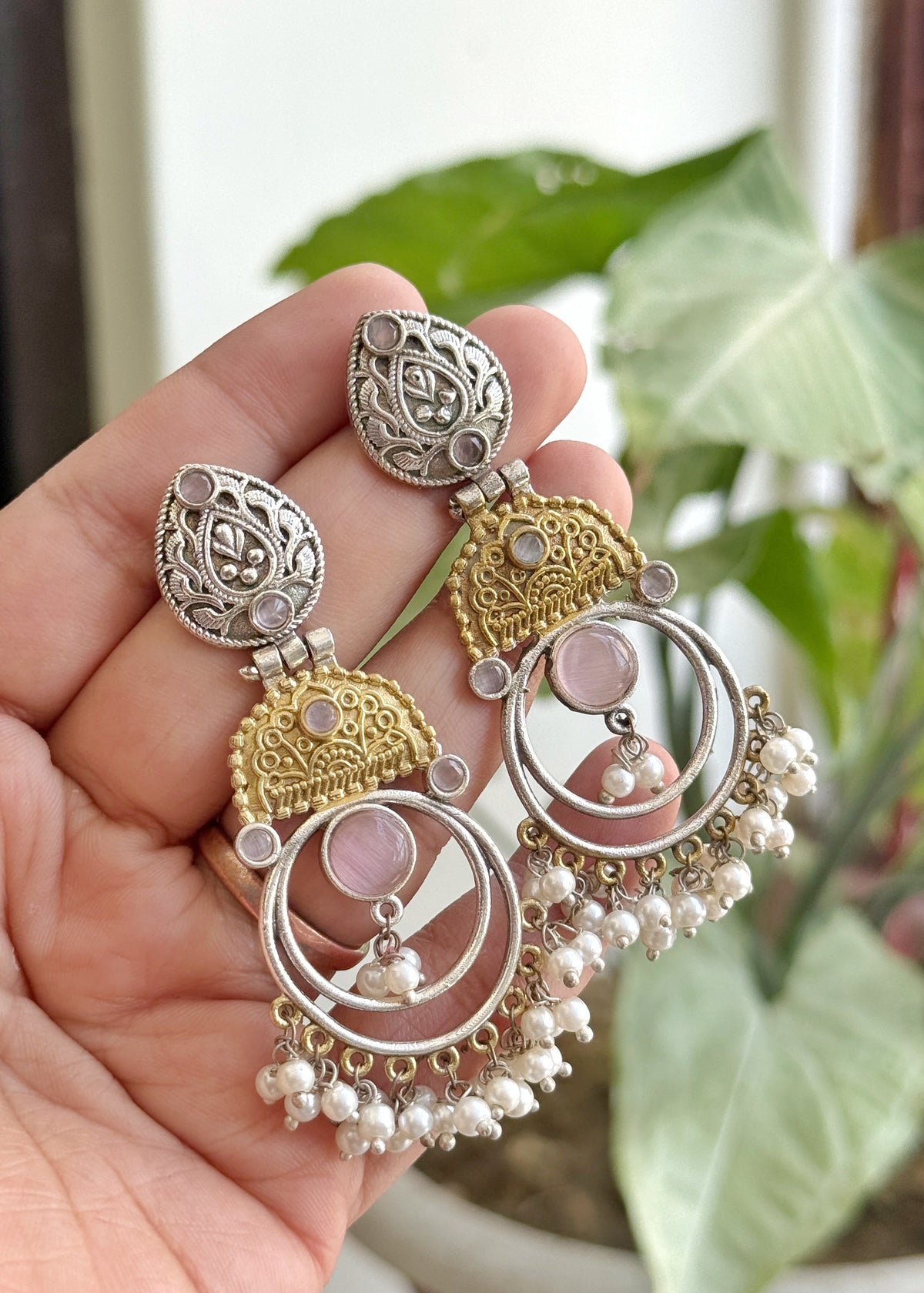 ZARA DUAL TONE EARRINGS