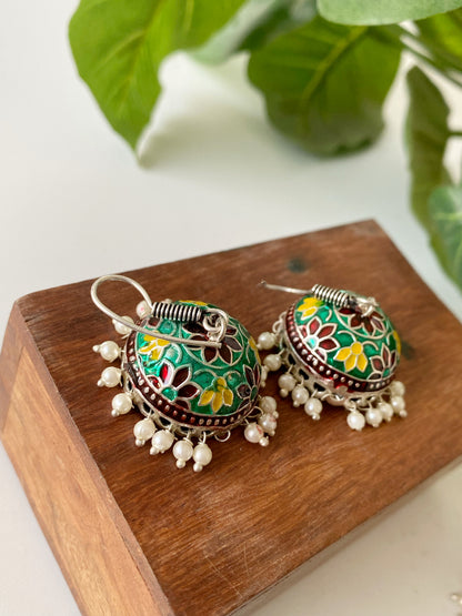 COLORFUL MEENAKARI JHUMKA