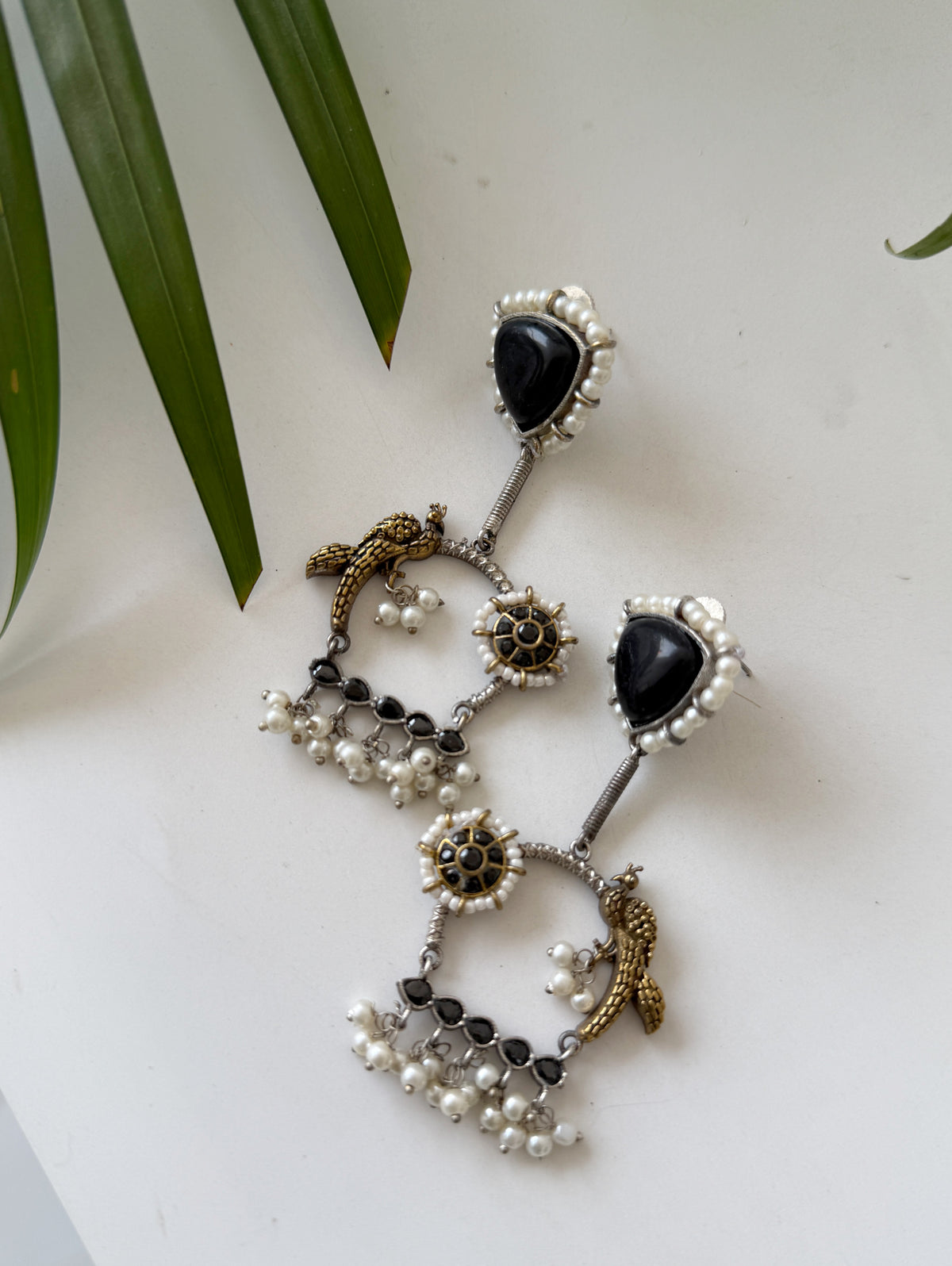 PARIZAAD DUAL TONE EARRINGS