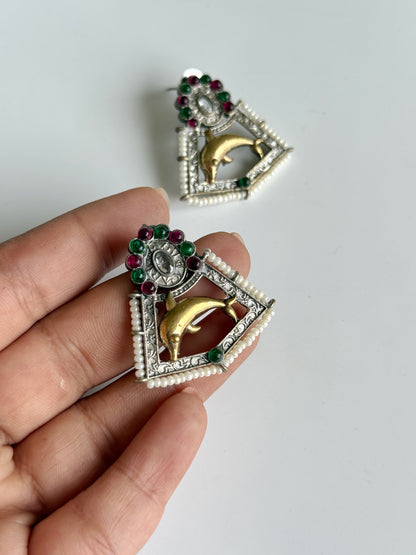 APARNA DUAL TONE EARRINGS