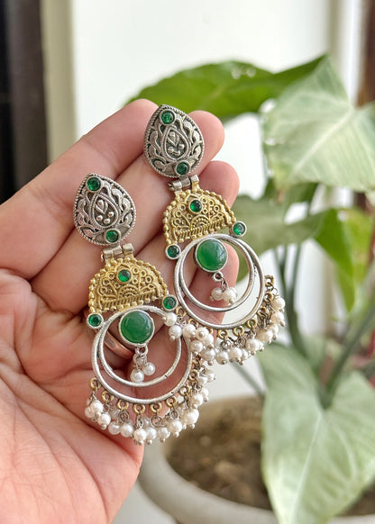 ZARA DUAL TONE EARRINGS