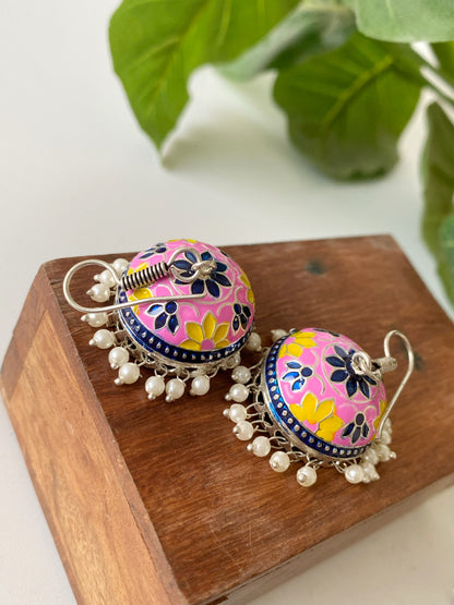 COLORFUL MEENAKARI JHUMKA