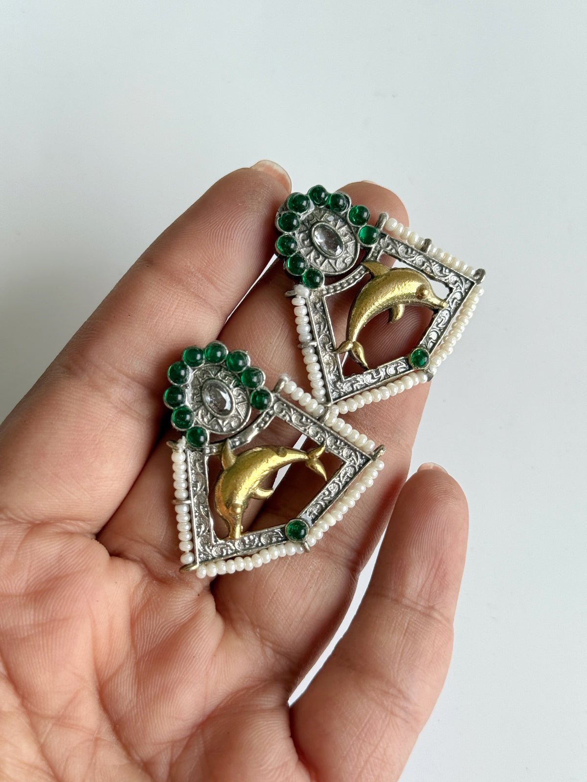 APARNA DUAL TONE EARRINGS