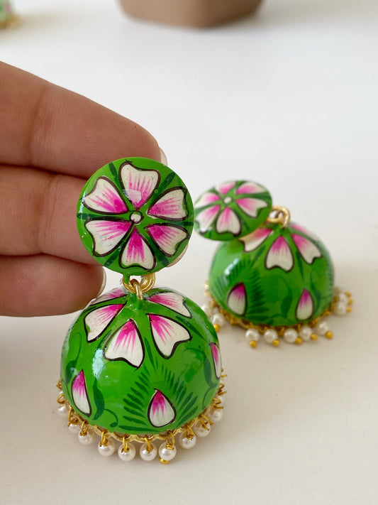 RANGOON MEENAKARI JHUMKA