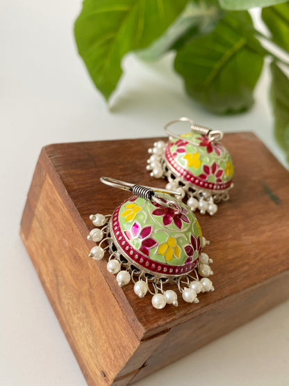 COLORFUL MEENAKARI JHUMKA