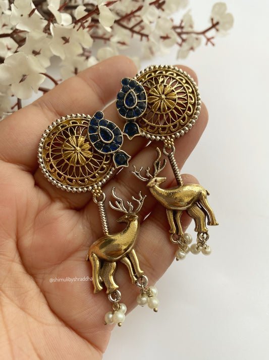 SAMIRA DUAL TONE EARRINGS