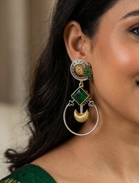 AMRITA DUAL TONE EARRINGS