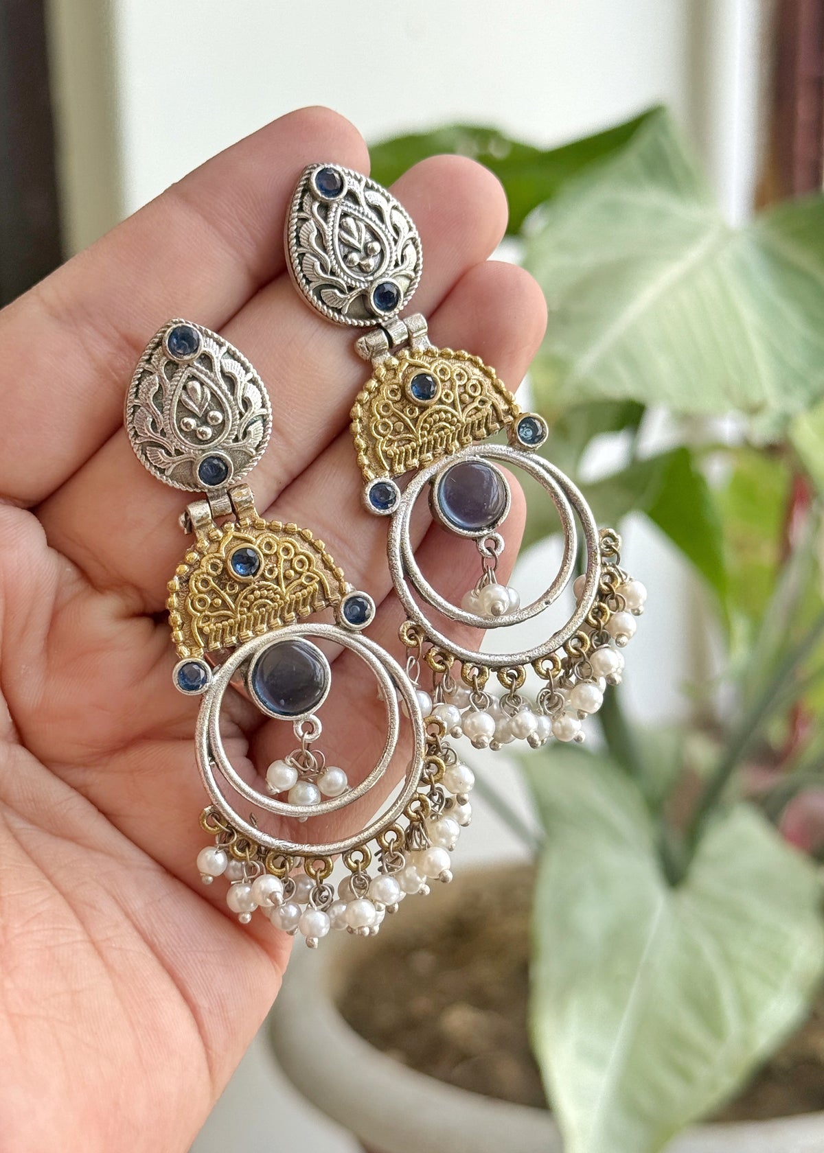 ZARA DUAL TONE EARRINGS