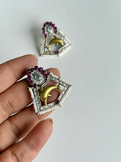 APARNA DUAL TONE EARRINGS