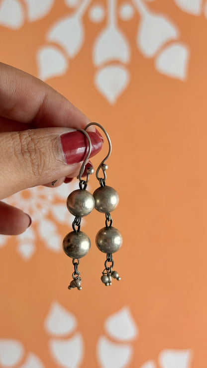 SILVERLOOKALIKE HOOK EARRINGS