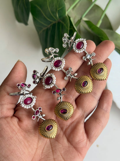 PEACOCK CUFF EARRINGS NEW