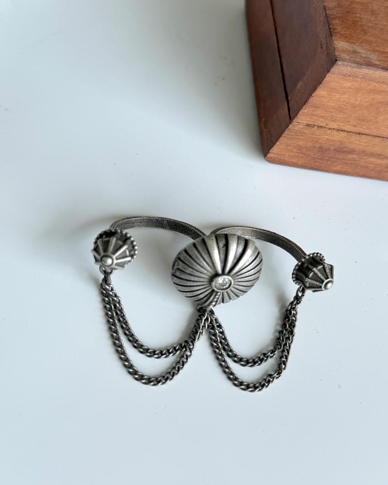CHAIN DOUBLE FINGER RING