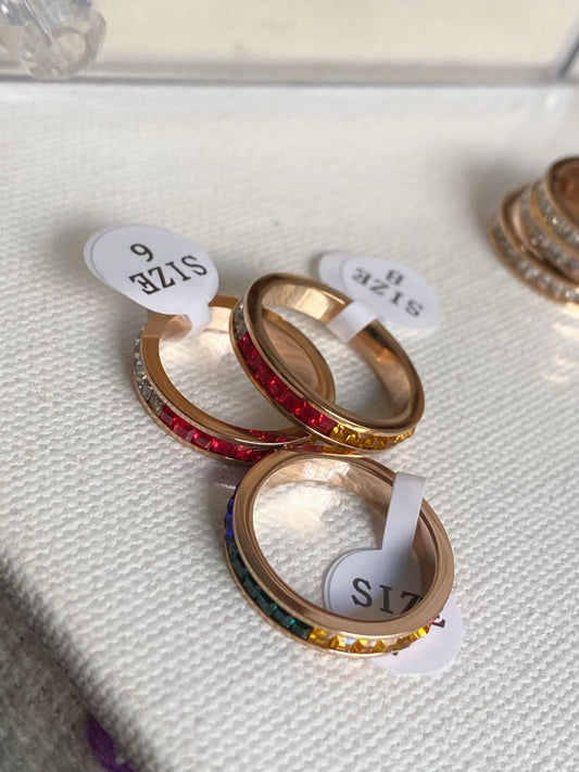 MYLA BAND RINGS-MULTICOLOR