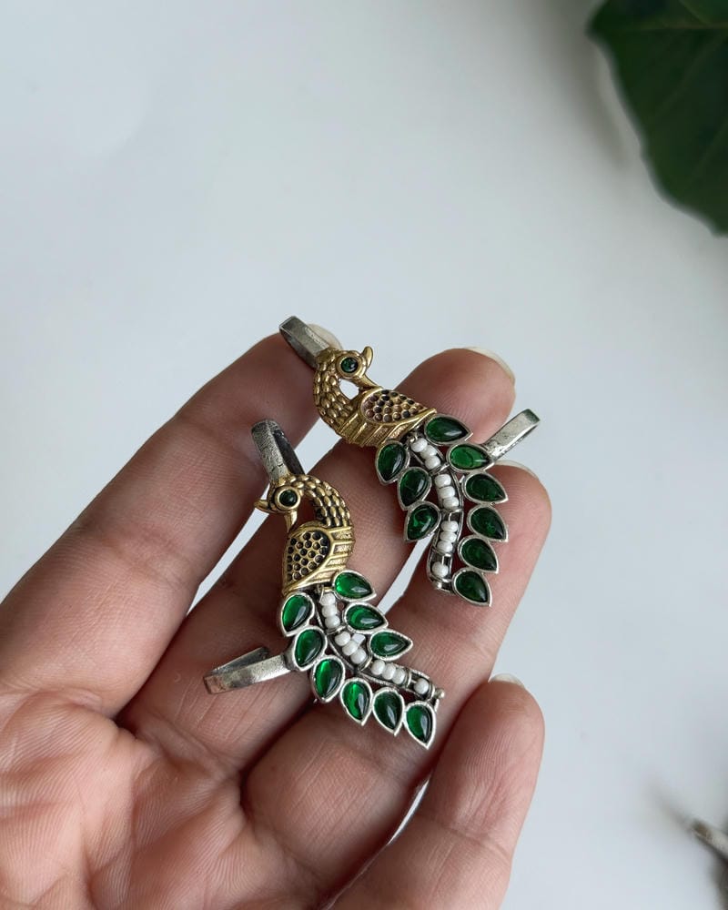 MAYUR CUFF DUAL TONE EARRINGS