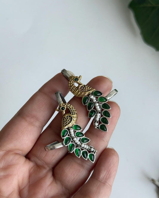 MAYUR CUFF DUAL TONE EARRINGS