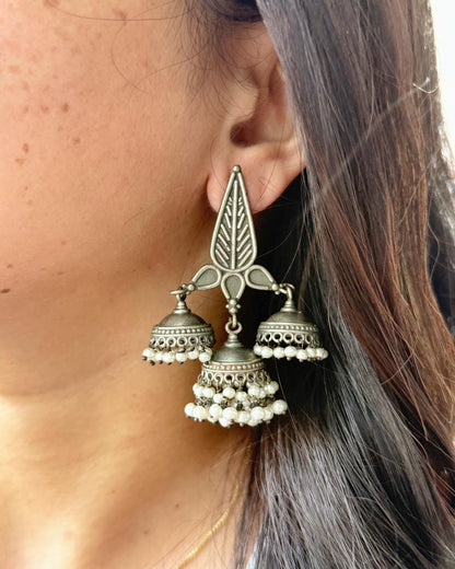MEDHA 3 JHUMKA EARRINGS