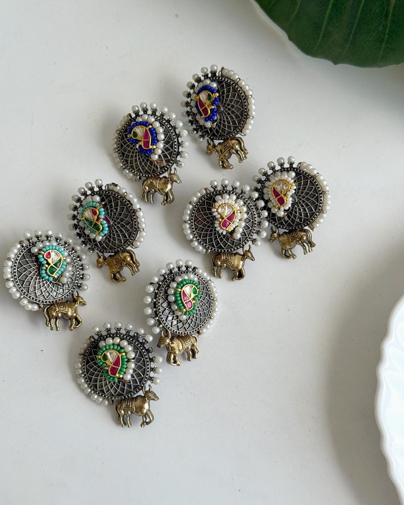NITYA DUAL TONE EARRINGS
