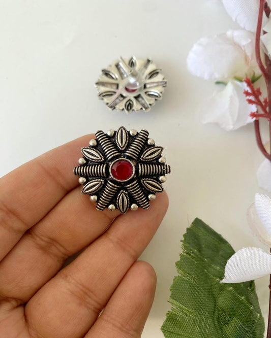 GERMAN SILVER STUD EARRINGS