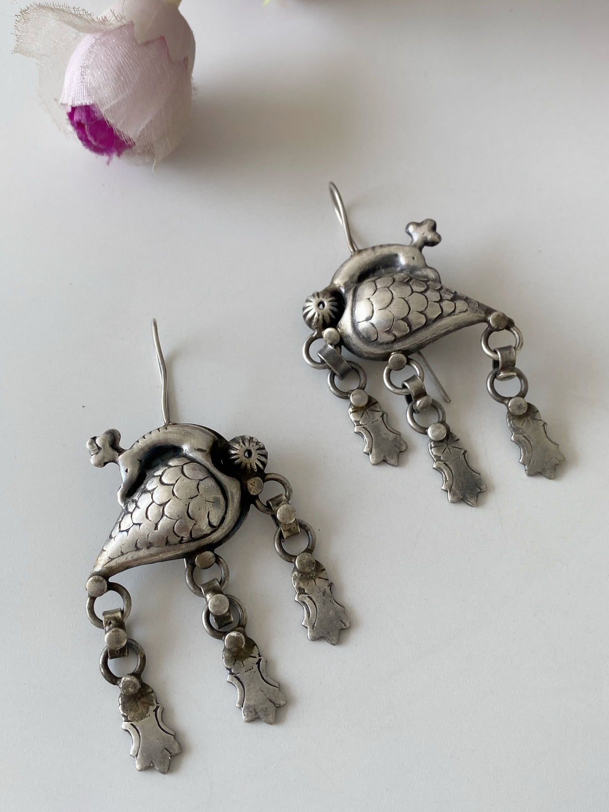 SILVERLOOKALIKE EARRINGS