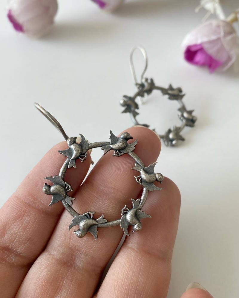 SILVERLOOKALIKE EARRINGS