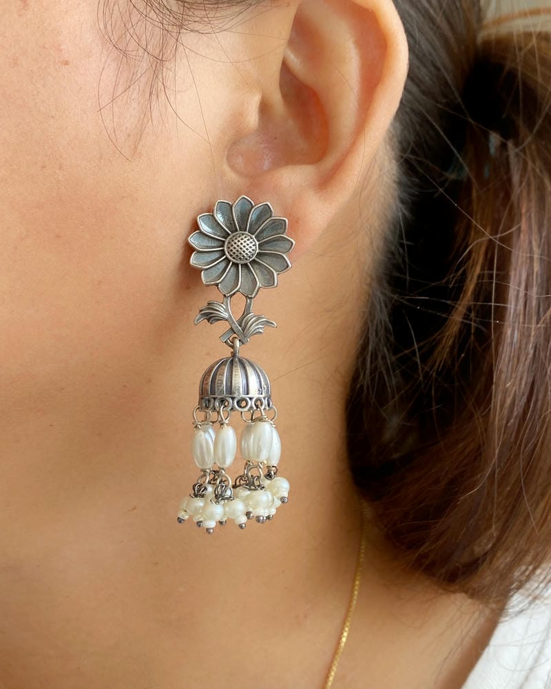 SILVERLOOKALIKE EARRINGS