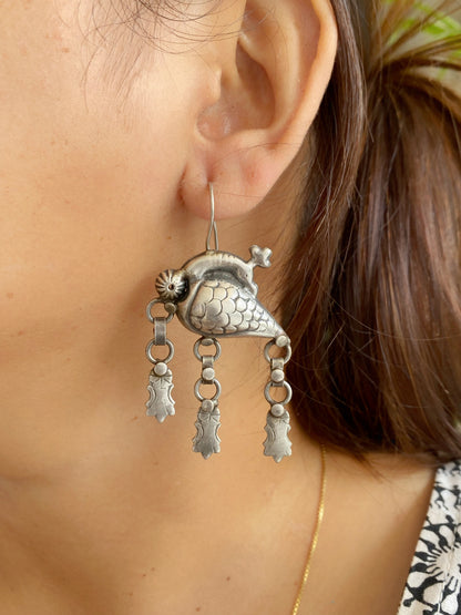 SILVERLOOKALIKE EARRINGS