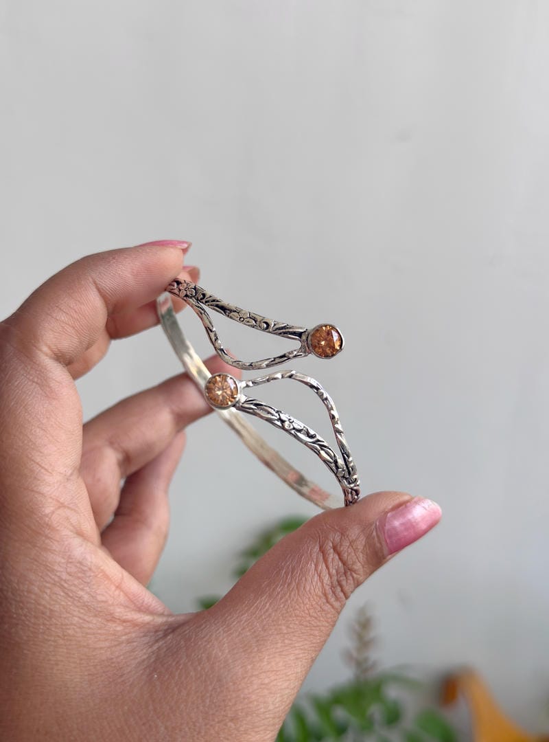 GERMAN SILVER STONE BRACELET