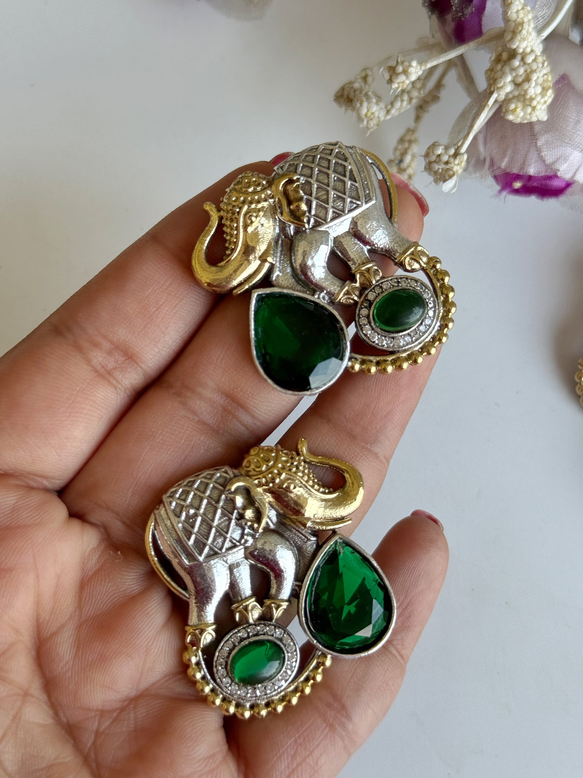 GAMINI DUAL TONE EARRINGS