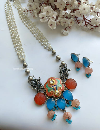 YADUVI MEENAKARI NECKLACE SET